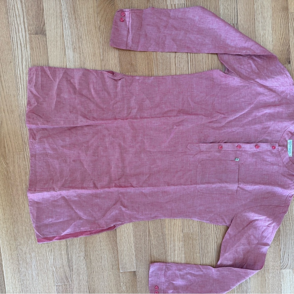 Men's Gulab Chand Kurta Pink Button-Up Shirt